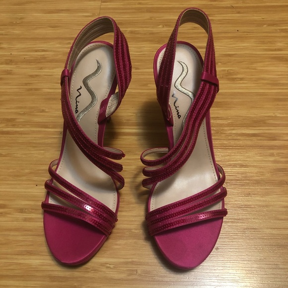 Pink Strappy Heels - Picture 2 of 5